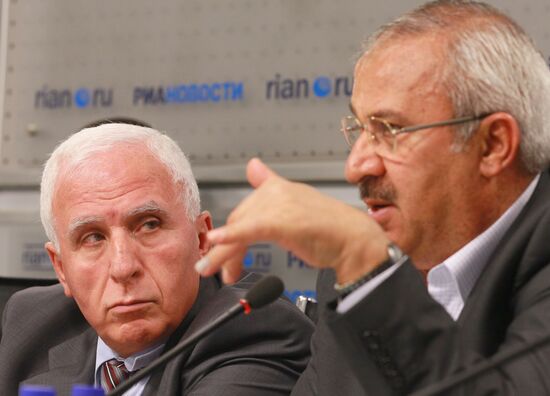 News conference with representatives of Palestinian movements