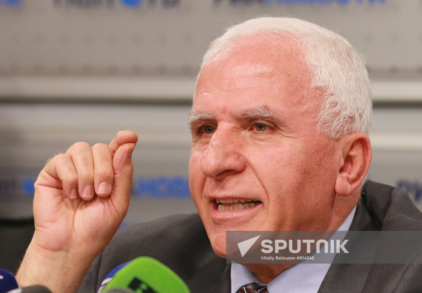 News conference with representatives of Palestinian movements