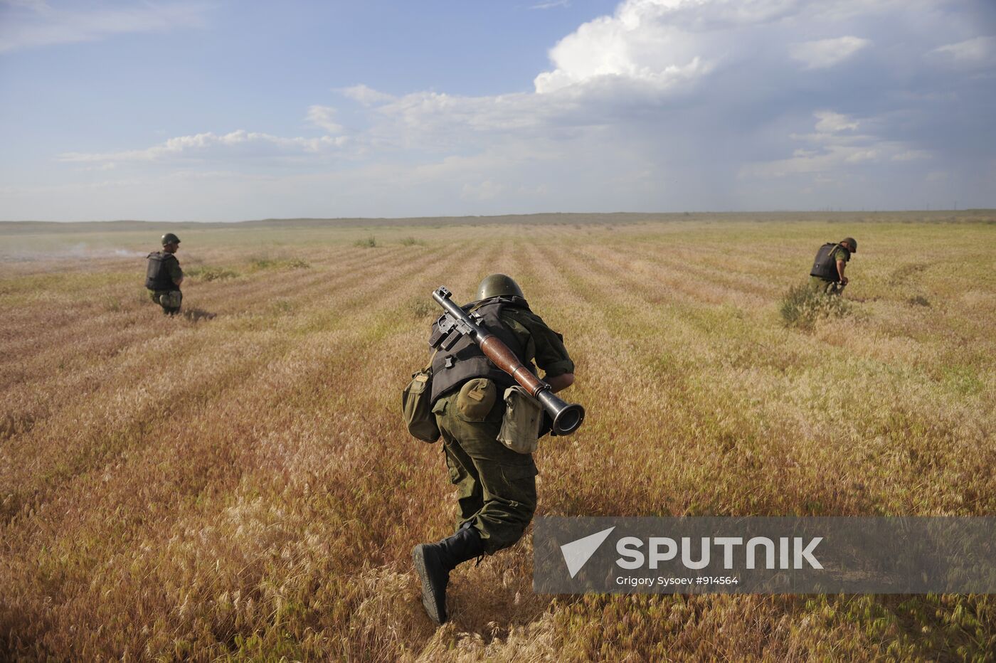 Caspian Flotilla marine corps battalion drill