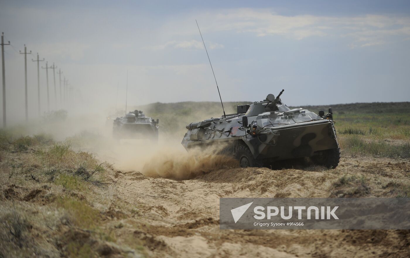 Caspian Flotilla marine corps battalion drill