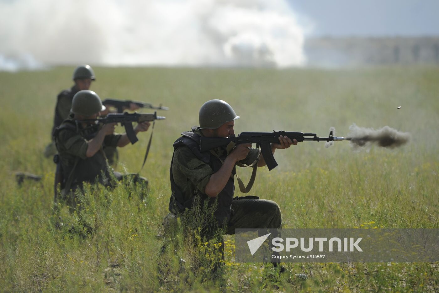 Caspian Flotilla marine corps battalion drill