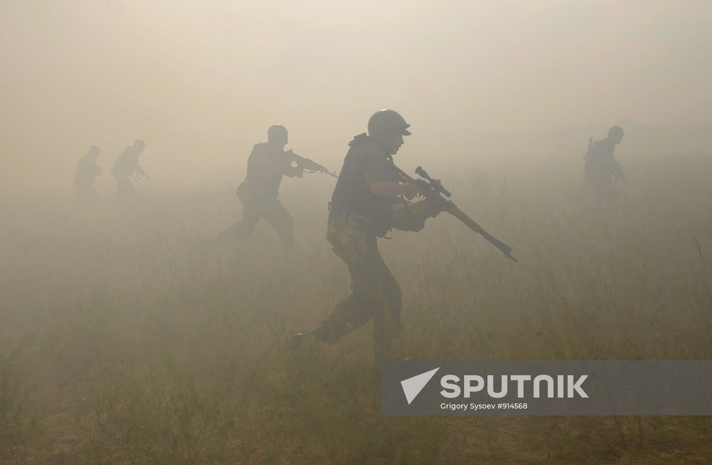 Caspian Flotilla marine corps battalion drill