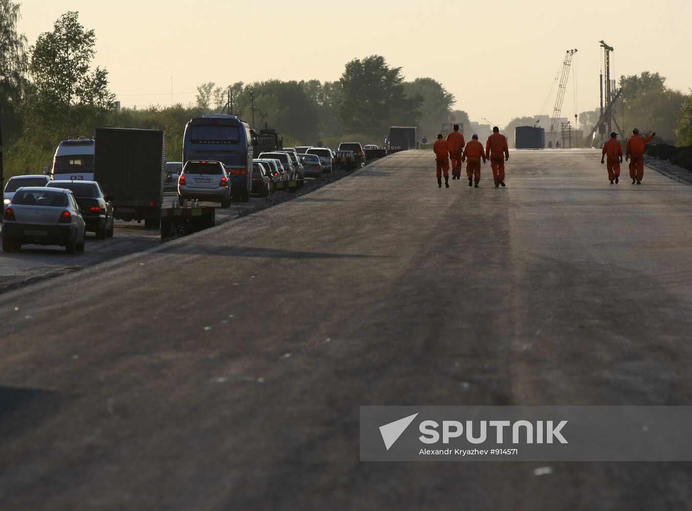 Sovetskoye highway reconstruction in Novosibirsk