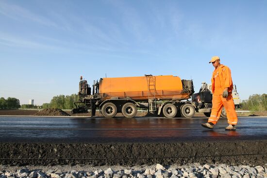 Sovetskoye highway reconstruction in Novosibirsk