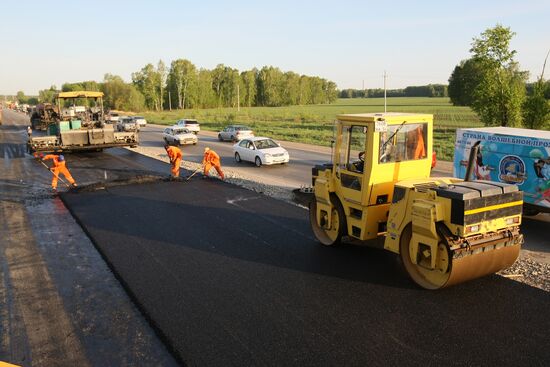 Sovetskoye highway reconstruction in Novosibirsk