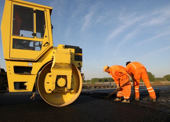 Sovetskoye highway reconstruction in Novosibirsk