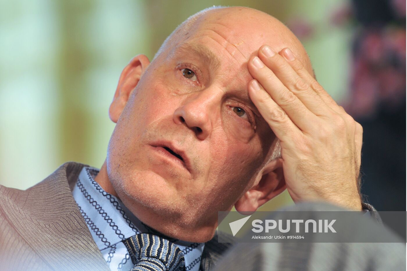 Actor John Malkovich's news conference