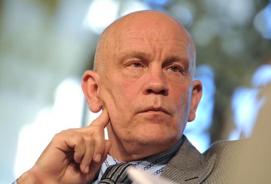 Actor John Malkovich's news conference