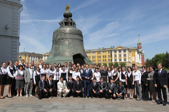 Dmitry Medvedev meets with orphanage graduates