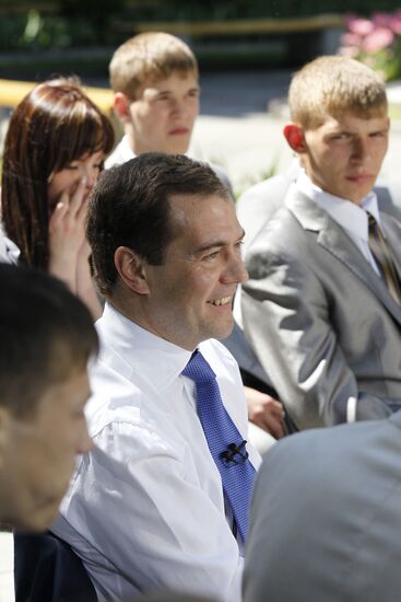 Dmitry Medvedev meets with orphanage graduates