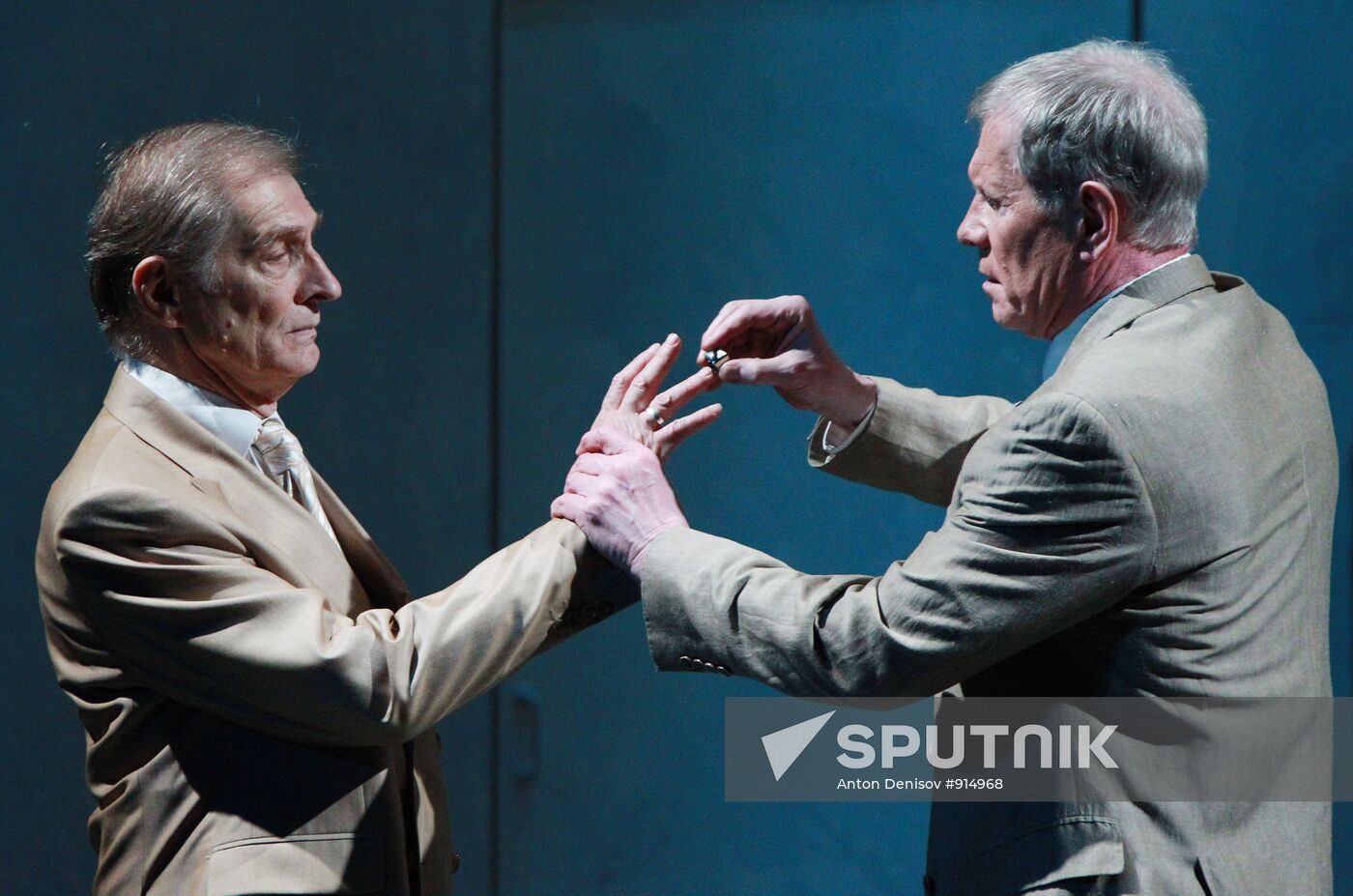 Press rehearsal for play The Storm