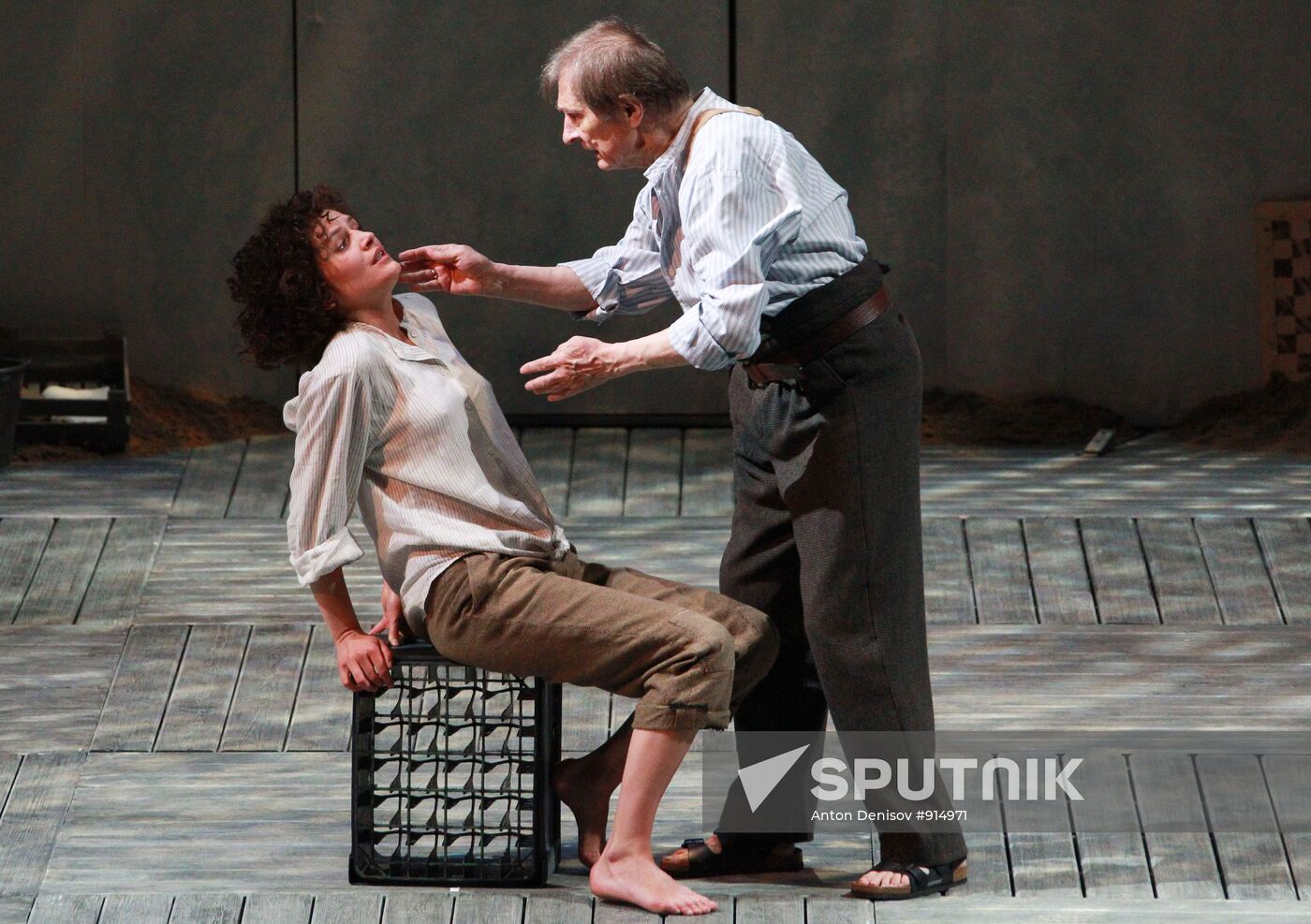 Press rehearsal for play The Storm