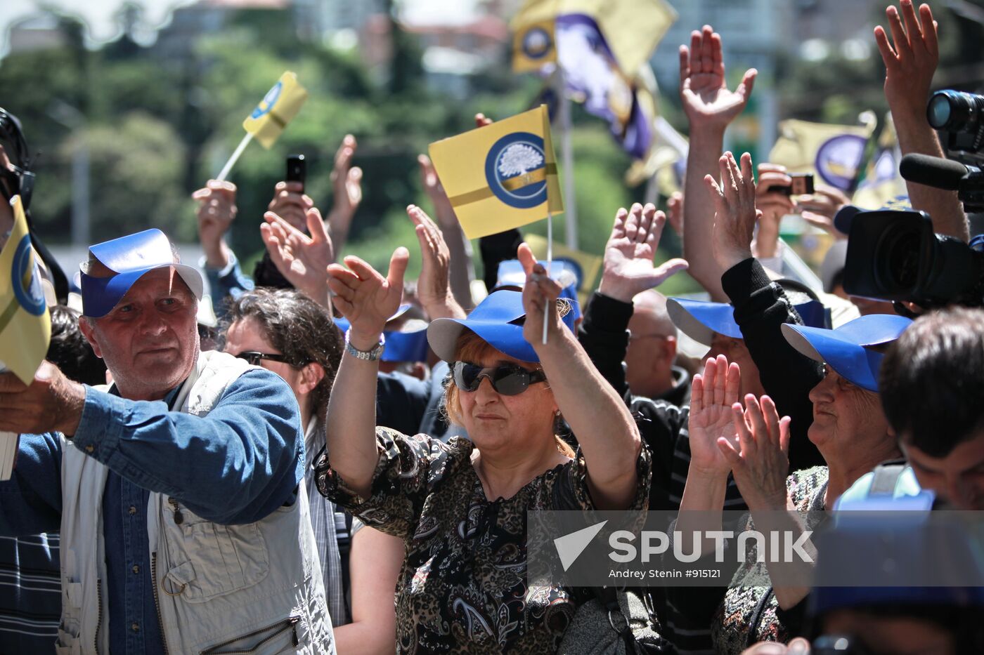 Opposition activists hold rally in Georgia