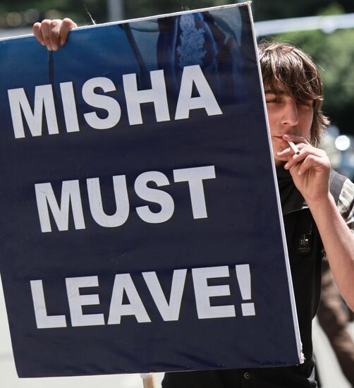 Opposition activists hold rally in Georgia