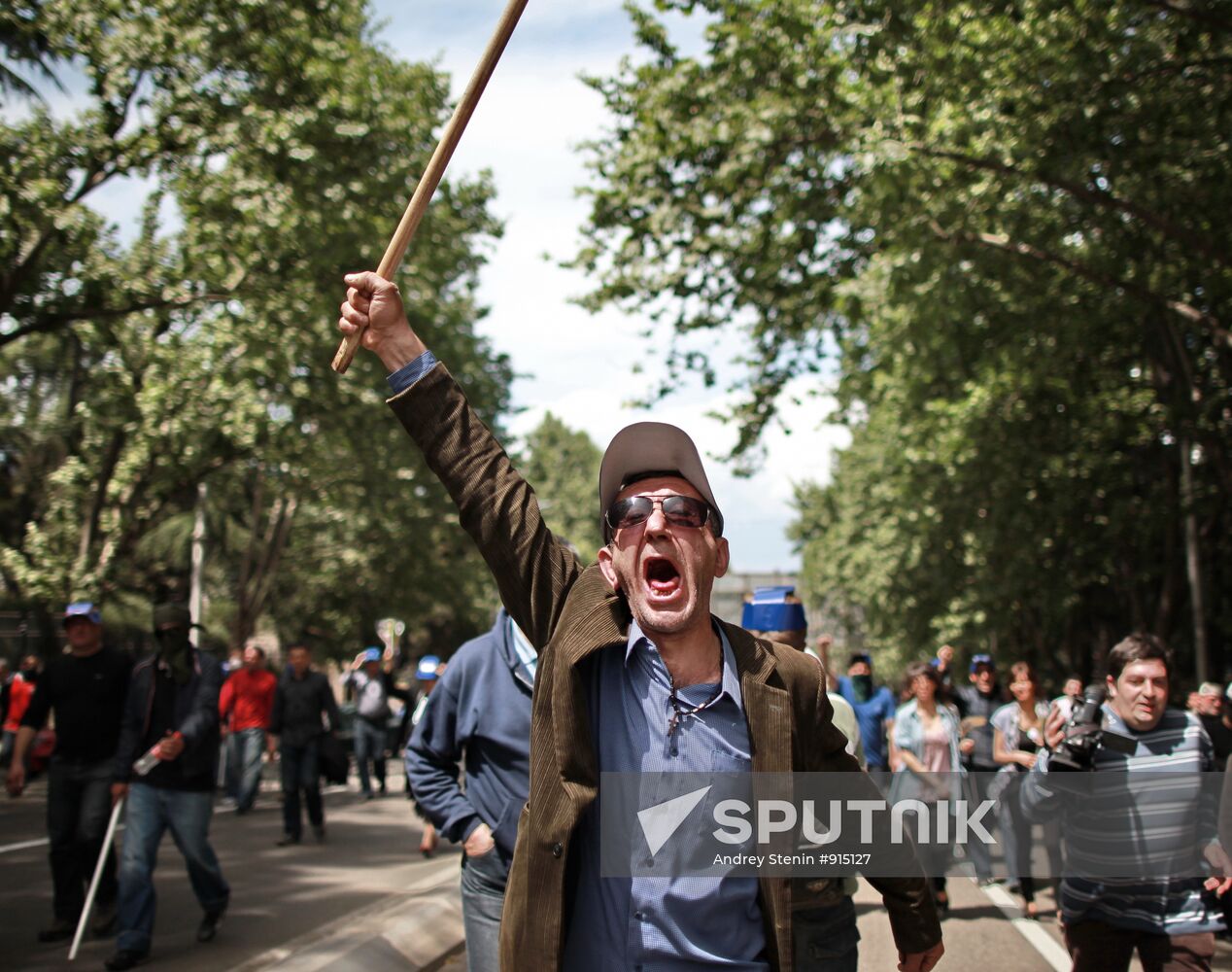 Opposition activists hold rally in Georgia