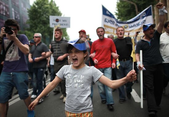 Opposition activists hold rally in Georgia