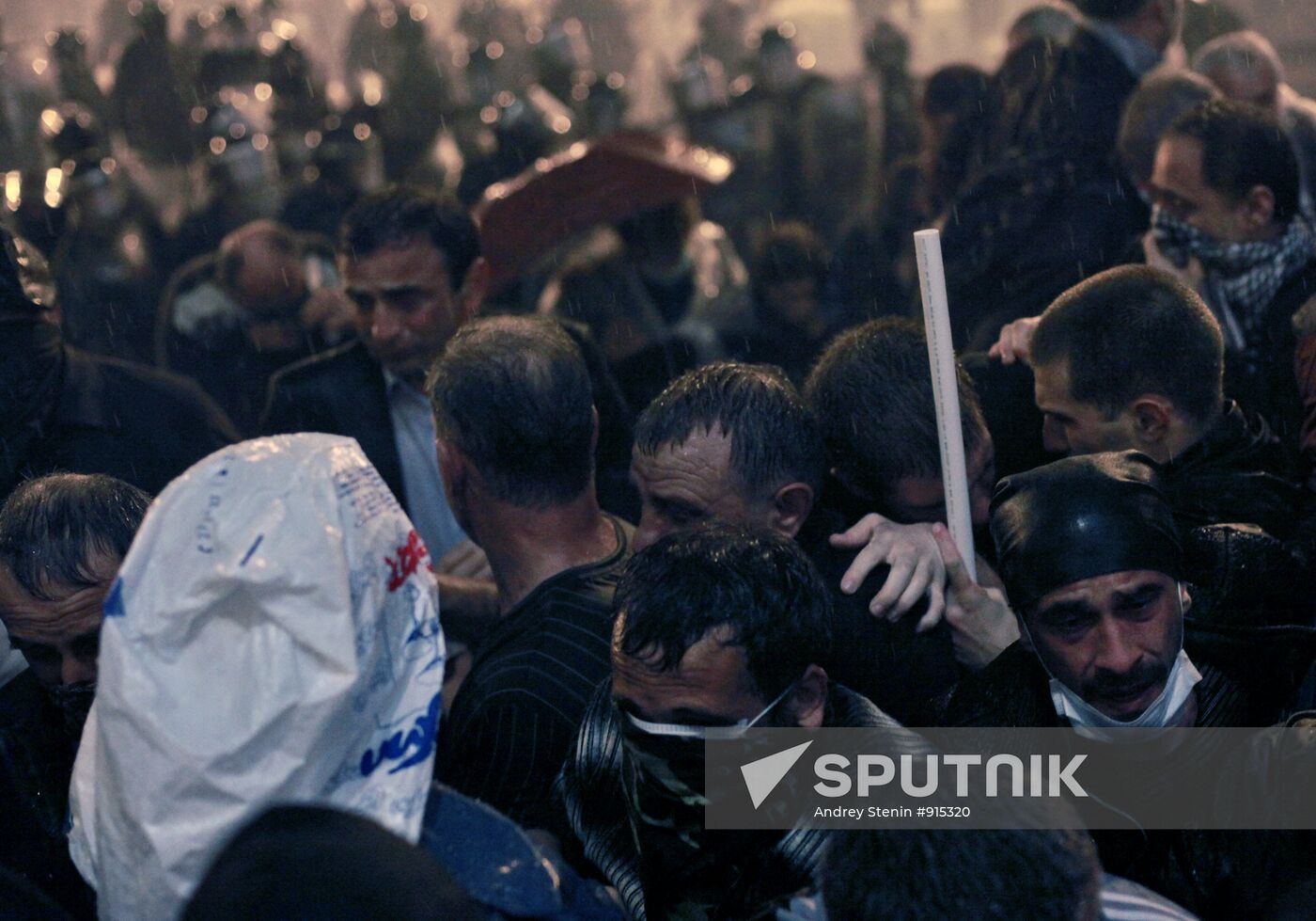 Dispersal of opposition rally on Rustaveli Avenue in Tbilisi