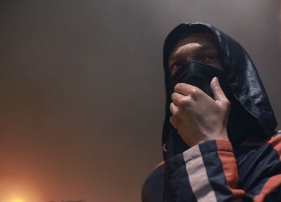 Dispersal of opposition rally on Rustaveli Avenue in Tbilisi