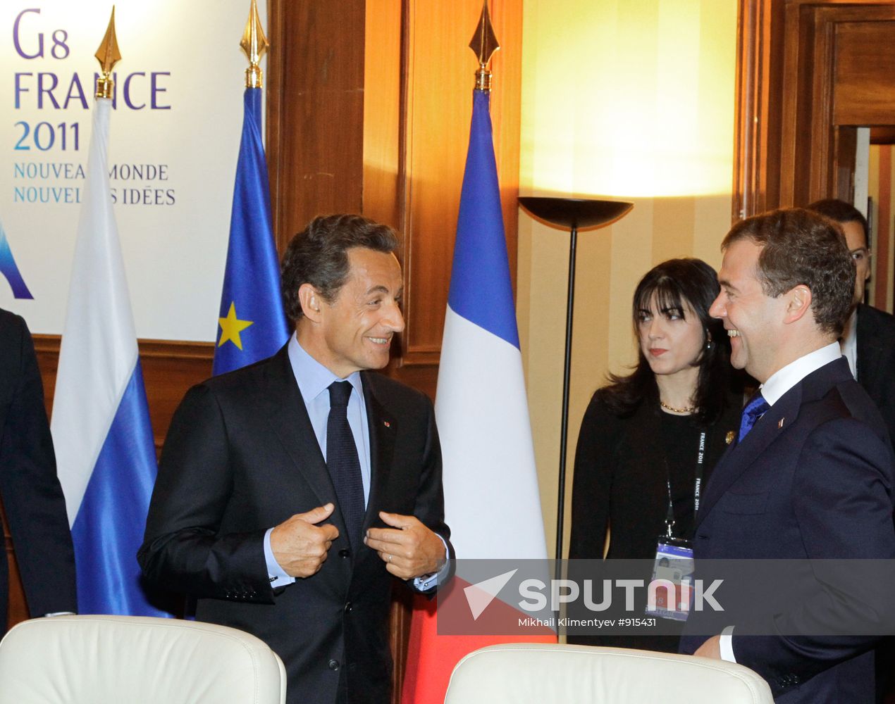 Dmitry Medvedev at G8 Summit in Deauville