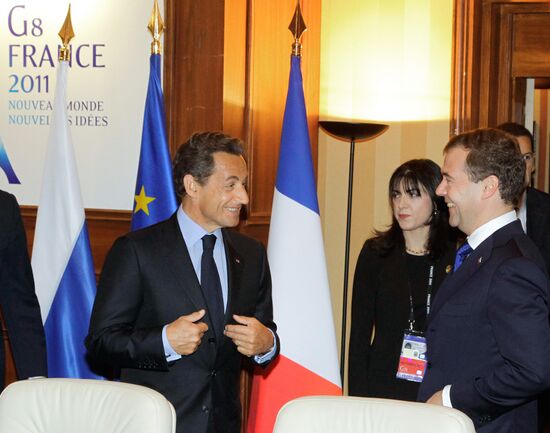 Dmitry Medvedev at G8 Summit in Deauville