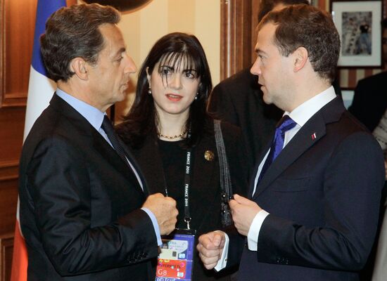 Dmitry Medvedev at G8 Summit in Deauville