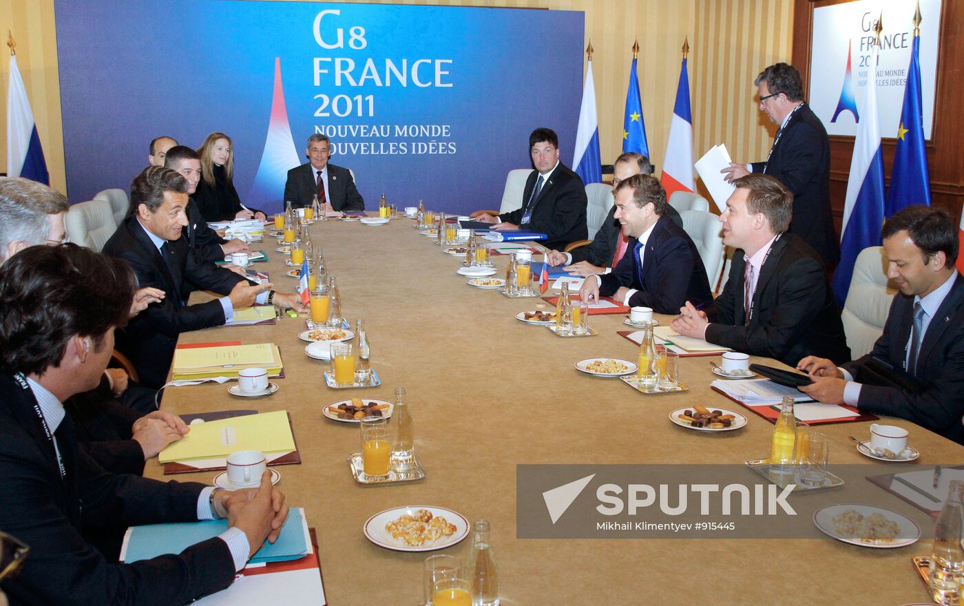 Dmitry Medvedev at G8 Summit in Deauville