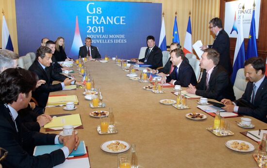 Dmitry Medvedev at G8 Summit in Deauville
