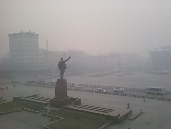 Wildfire smog in Yakutsk