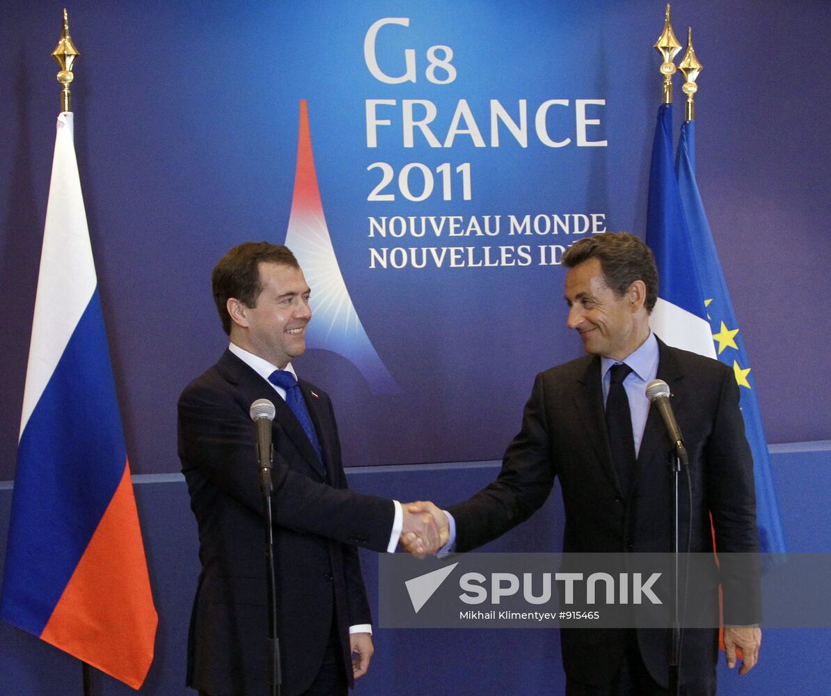 Dmitry Medvedev at G8 Summit in Deauville
