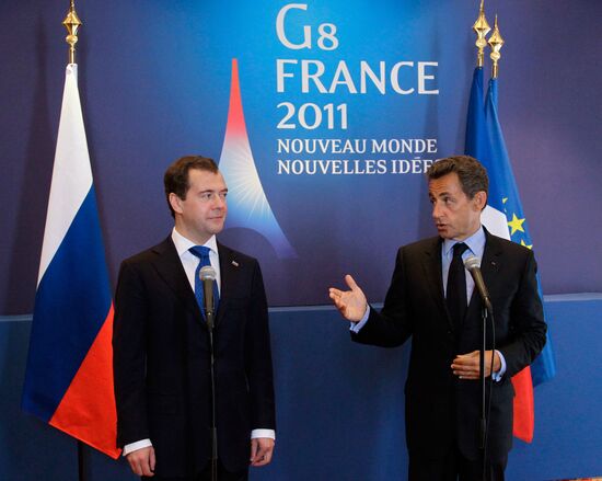 Dmitry Medvedev at G8 Summit in Deauville