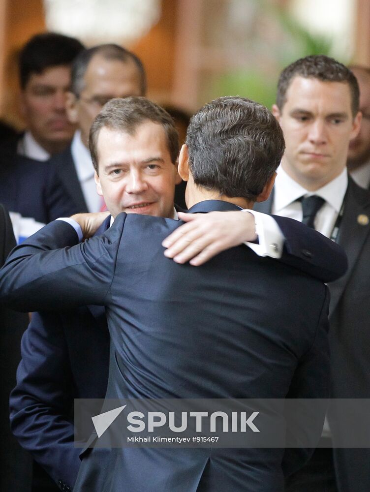 Dmitry Medvedev at G8 Summit in Deauville