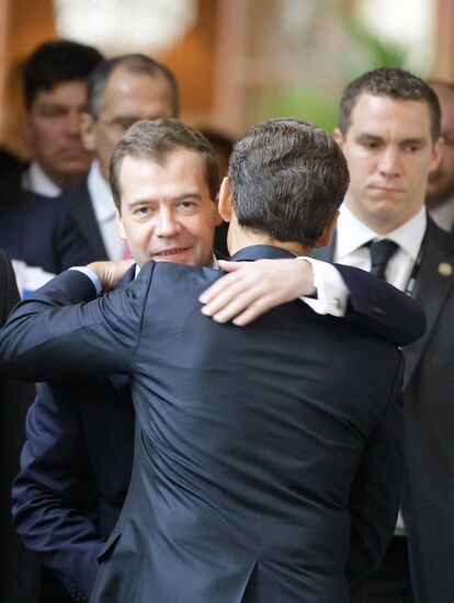 Dmitry Medvedev at G8 Summit in Deauville