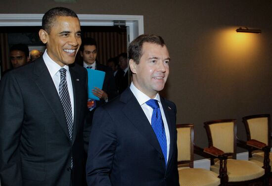 Dmitry Medvedev at G8 Summit in Deauville