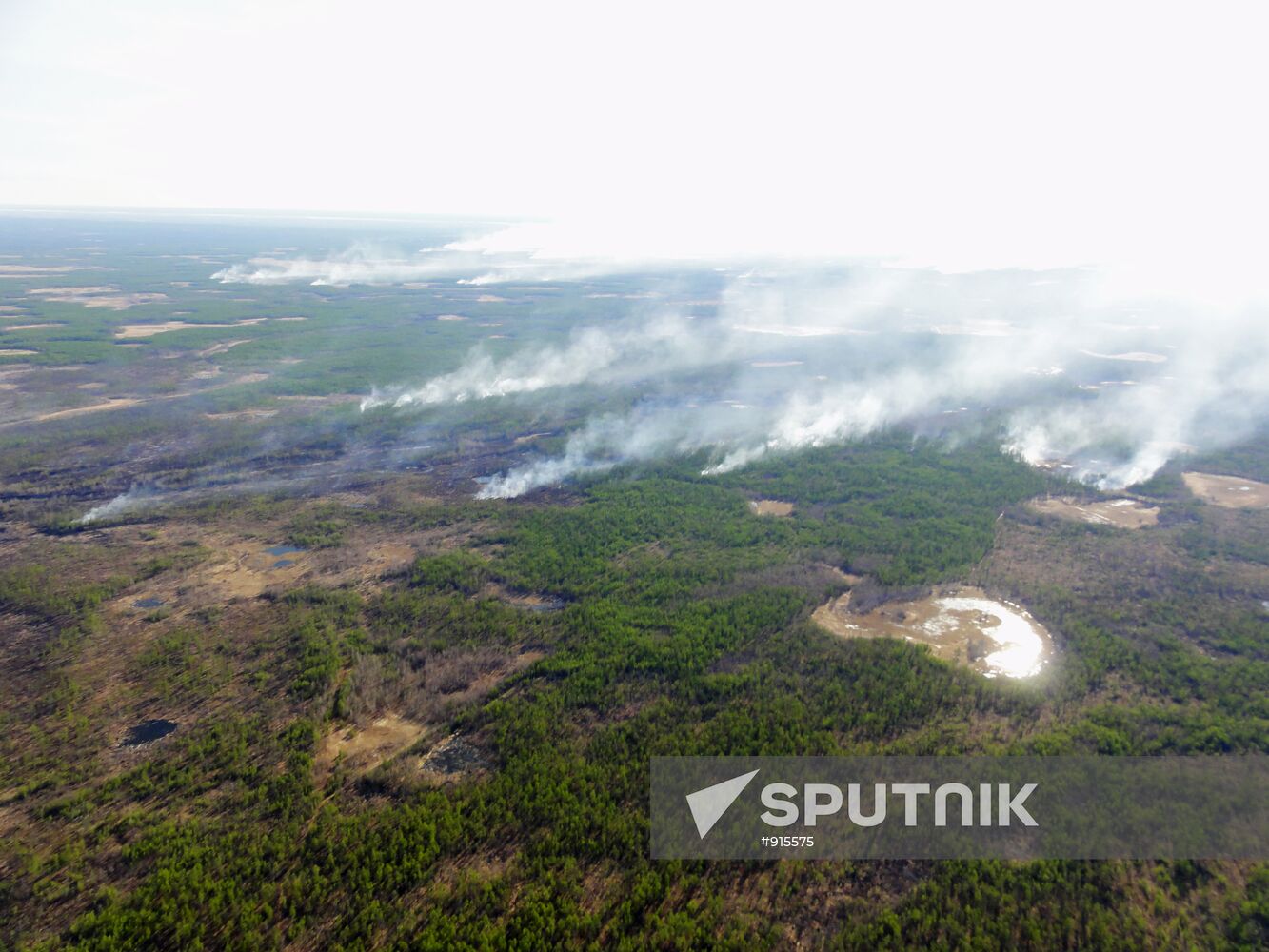 Fire crews battle wildfires in Yakutsk