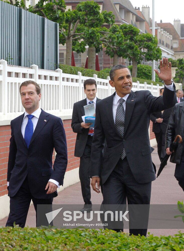 Dmitry Medvedev attends G8 summit in Deauville, France