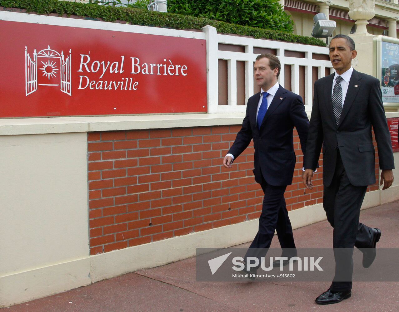 Dmitry Medvedev attends G8 summit in Deauville, France