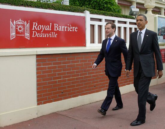 Dmitry Medvedev attends G8 summit in Deauville, France