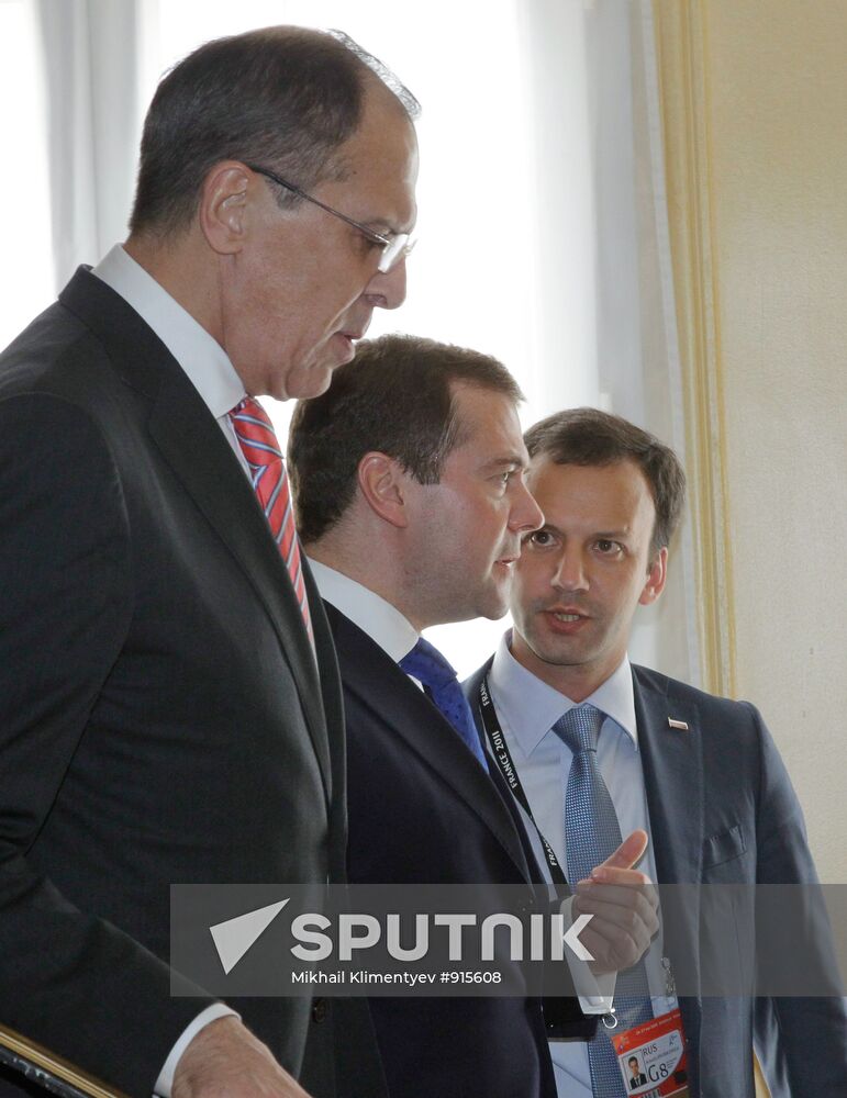 Dmitry Medvedev attends G8 summit in Deauville, France