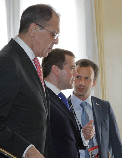 Dmitry Medvedev attends G8 summit in Deauville, France