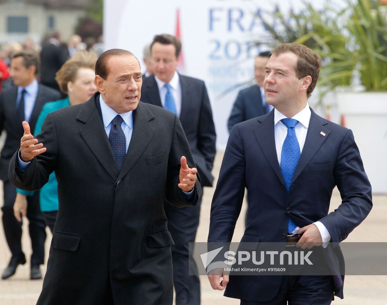 Dmitry Medvedev attends G8 summit in Deauville, France