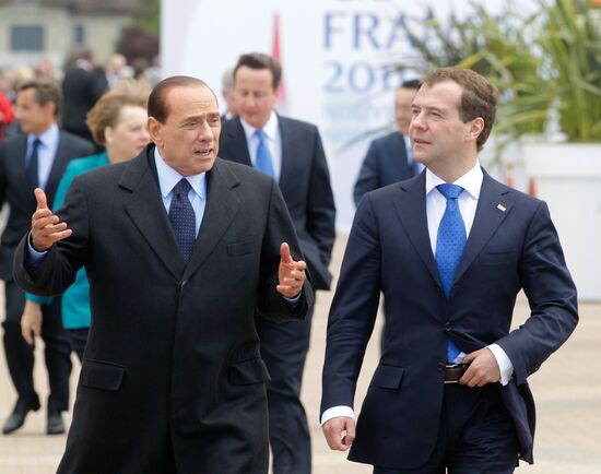 Dmitry Medvedev attends G8 summit in Deauville, France