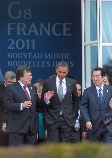 Jose Manuel Barroso, Barak Obama and Naoto Kan