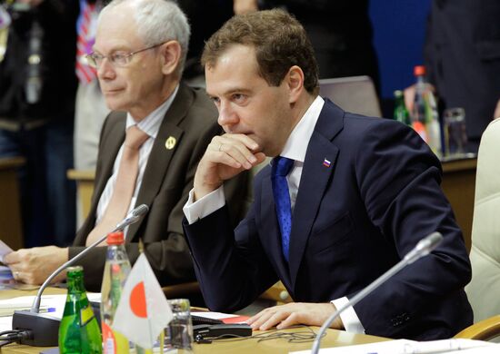 Dmitry Medvedev attends G8 summit in Deauville