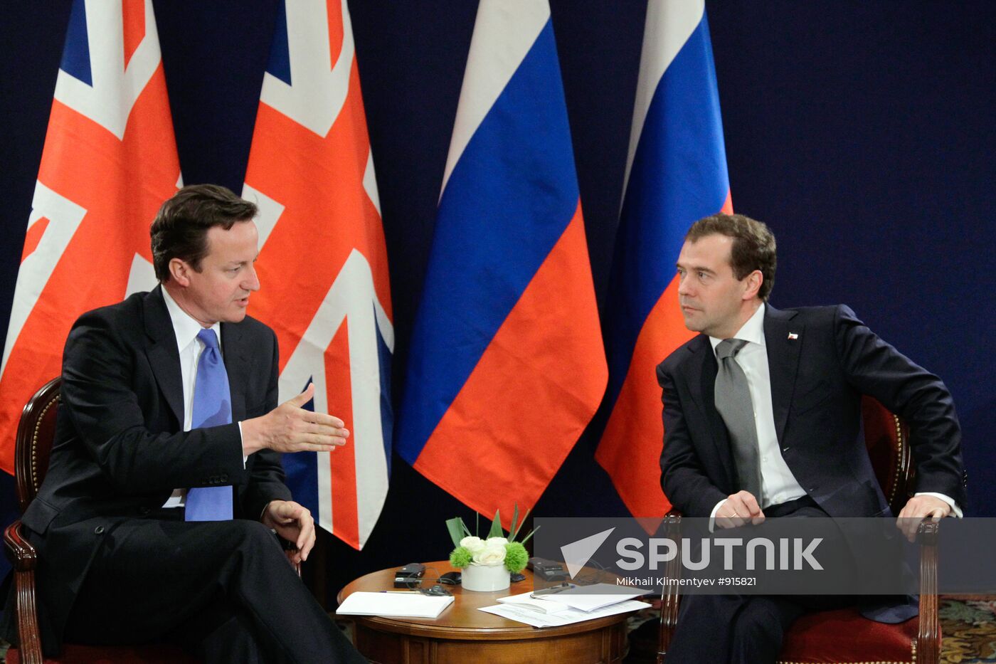 Dmitry Medvedev at G8 summit in Deauville