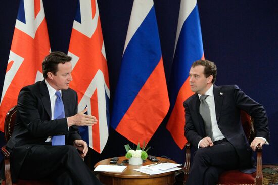 Dmitry Medvedev at G8 summit in Deauville