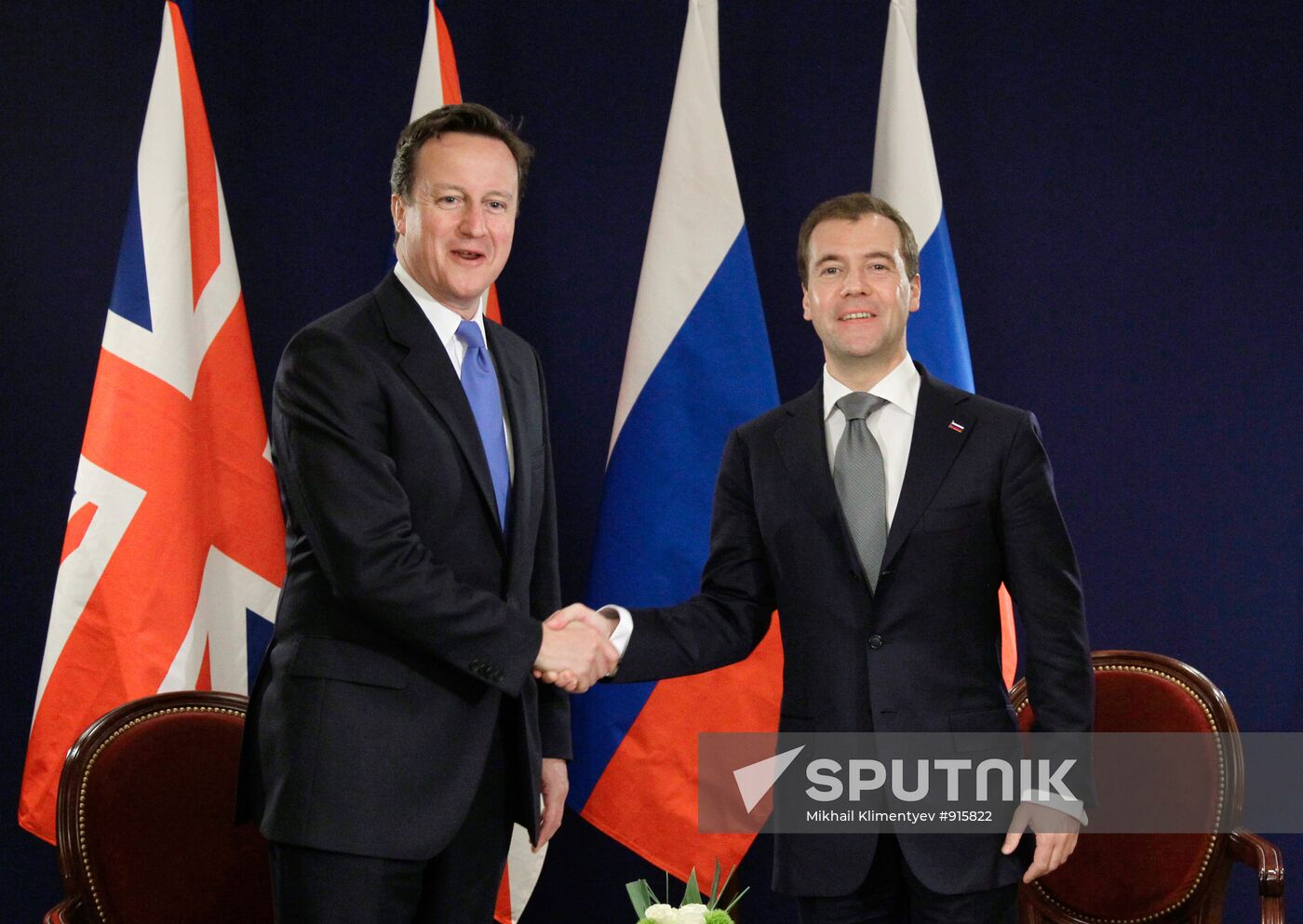 Dmitry Medvedev at G8 summit in Deauville