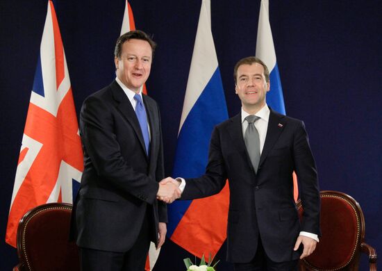 Dmitry Medvedev at G8 summit in Deauville