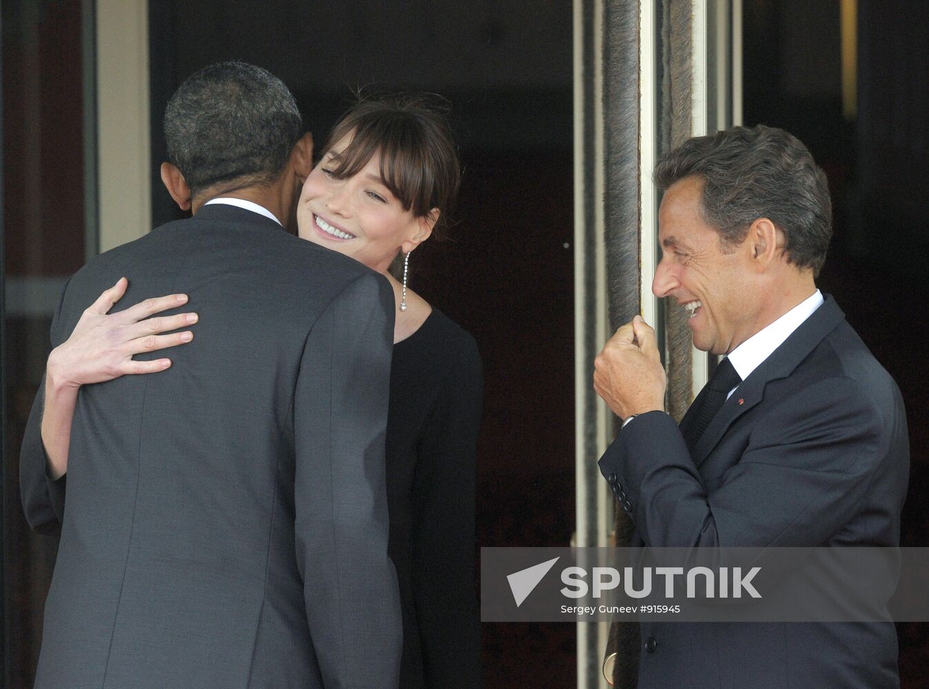 Nicolas Sarkozy, Carla Bruni, Barack Obama