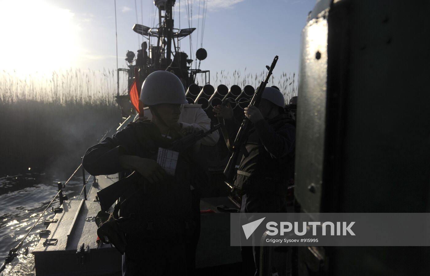 Exercise of Marine Corps battalion of Caspian Fleet