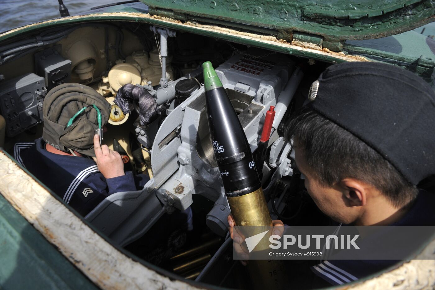 Exercise of Marine Corps battalion of Caspian Fleet